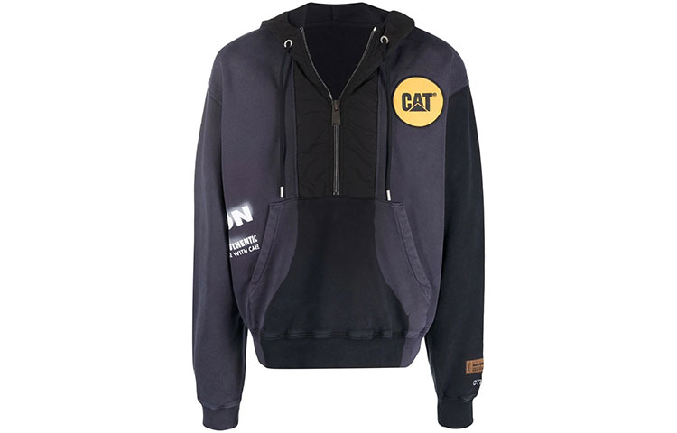 Heron Preston Caterpillar Zip Hoodie Dark Purple Collaboration HMBB020S21JER0011018