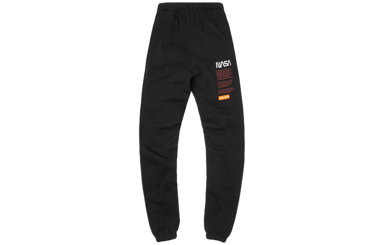 HERON PRESTON x NASA Black Slim Sweatpants Unisex Collaboration HMCH005F198080201088