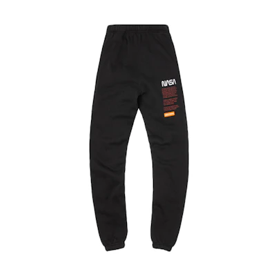 HERON PRESTON NASA Black Slim Sweatpants Unisex Collaboration HMCH005F198080201088