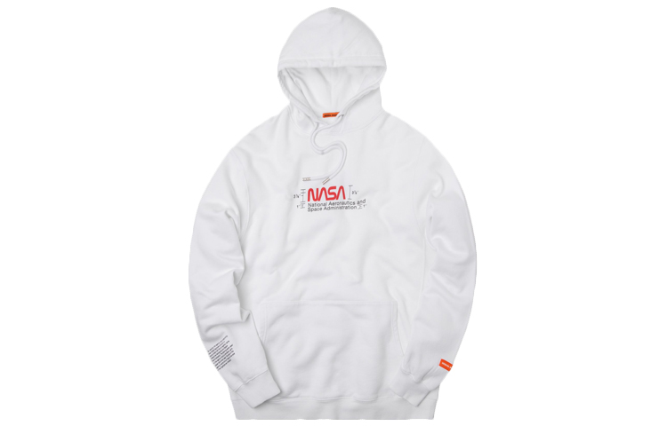 Heron Preston NASA Raglan Facts Hoodie White Unisex Collaboration HMBB004F198080180188