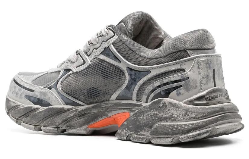 Lookbook HERON PRESTON 皮革 做舊透氣舒適 低幫 運動休閒鞋 男款 深灰色