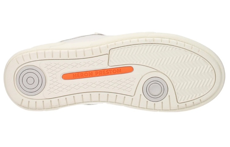 Shop HERON PRESTON 皮革 舒適 低筒 運動休閒鞋 男款 白橙色