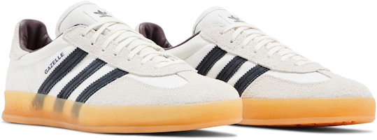 柴田光 x adidas originals GAZELLE INDOOR 舒適百搭 防滑耐磨 低幫 板鞋 男女同款 白黑色 2