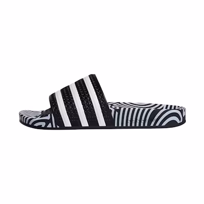 Hirocoledge adidas Adilette Slides 'Takahashi Hiroko - Black White'