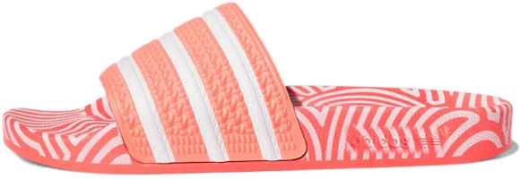 Hirocoledge x adidas Adilette Slides 'Takahashi Hiroko - Signal Pink' FY1593 Hirocoledge x adidas Adilette Slides 'Takahashi Hiroko - Signal Pink' FY1593