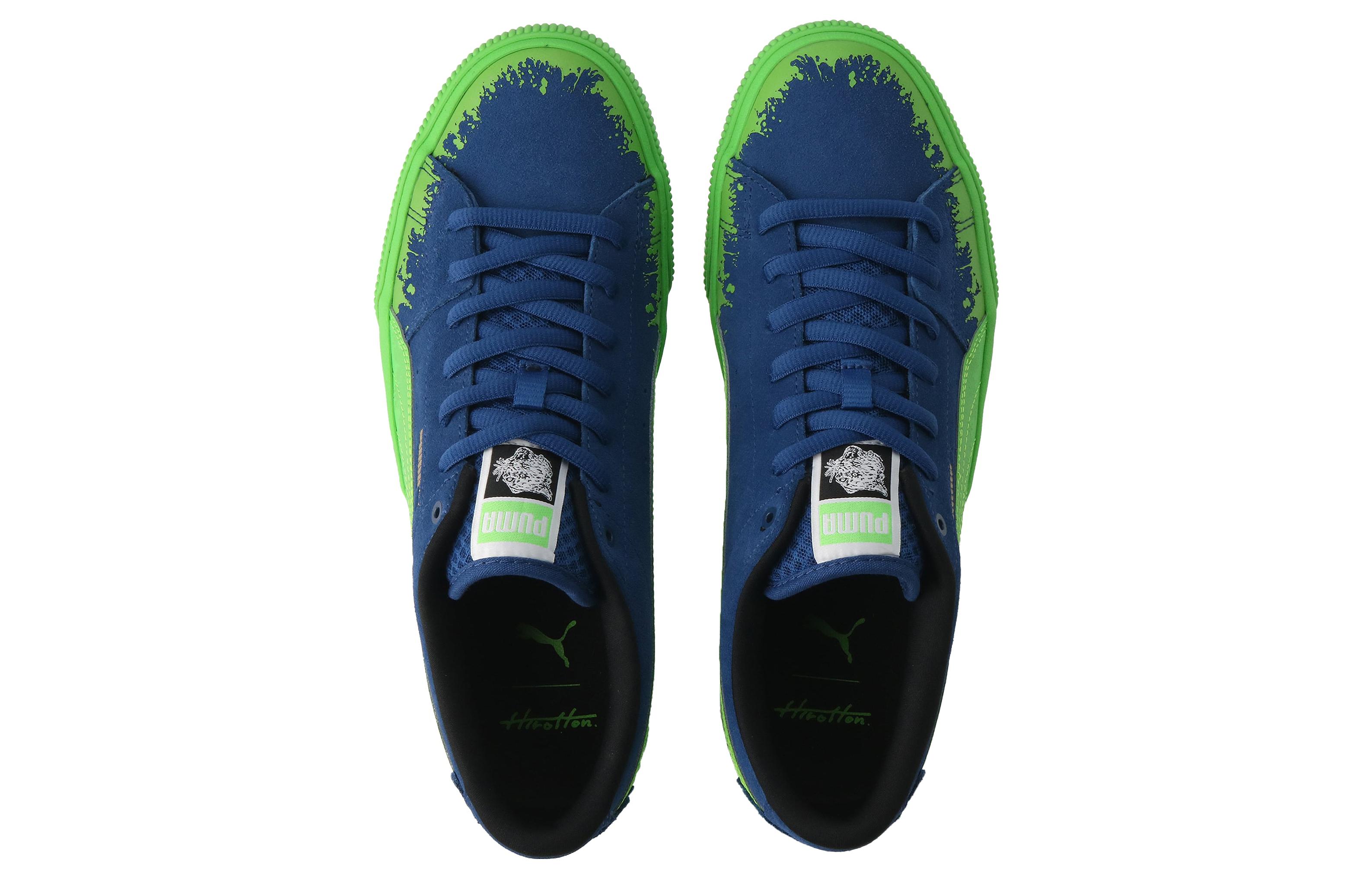 Shop Hirotton x Puma Suede Skate 'Limoges-Fluo Hijau' 389991-01