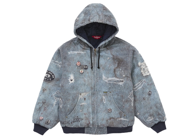 HJR Trompe L'oeil Hooded Work Jacket Blue