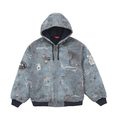 HJR Trompe L'oeil Hooded Work Jacket Blue