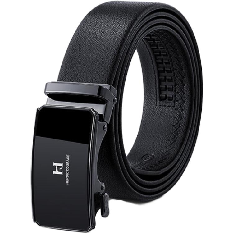 HLA Automatic Buckle Belt - Acrylic Zinc Alloy, Casual Leather 3.5cm HXAYDM0ACXM756