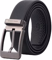 HLA Black Leather Belt - Casual Fashion Pin Buckle, 3.5cm Wide HXAYDA0AAXM220 HLA Black Leather Belt - Casual Fashion Pin Buckle, 3.5cm Wide HXAYDA0AAXM220