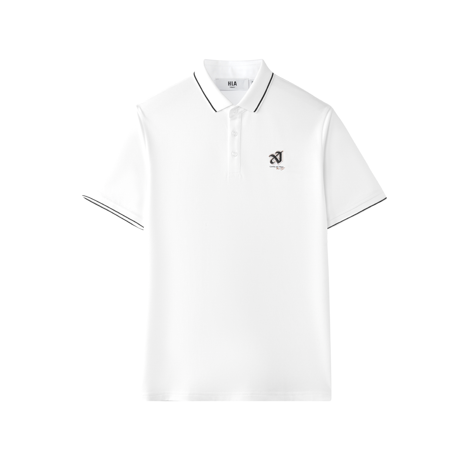 HLA Casual Polo Shirt - Quick-Dry, Breathable, Colorblock, Sporty Style HNTPW2W012A