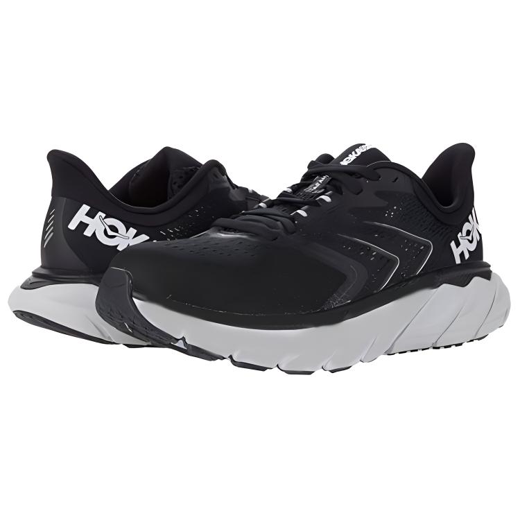 Lookbook HOKA Arahi 5 2E Lebar 'Hitam Putih' 1115011-BWHT