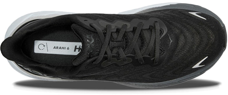 HOKA Arahi 6 2E Wide 'Black White' 1123196-BWHT Lookbook HOKA Arahi 6 2E Wide 'Black White' 1123196-BWHT