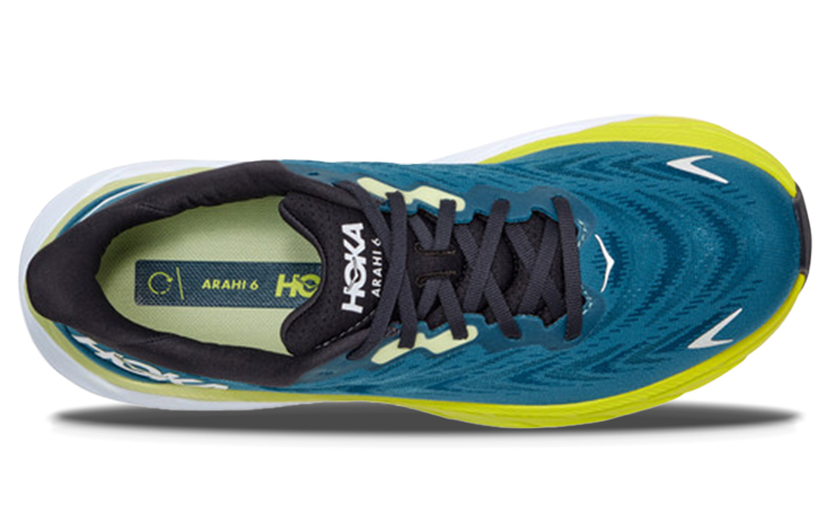 Lookbook HOKA Arahi 6 2E加宽版 '蓝石墨色' 1123196-BGBCR