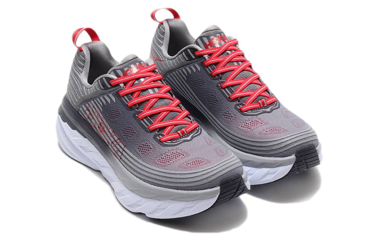 Lookbook HOKA ONE ONE Bondi 6 潮流 低筒 跑步鞋 男款 灰紅