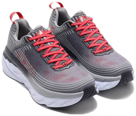 HOKA ONE ONE Bondi 6 潮流 低筒 跑步鞋 男款 灰紅 Lookbook HOKA ONE ONE Bondi 6 潮流 低筒 跑步鞋 男款 灰紅