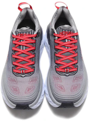 HOKA ONE ONE Bondi 6 潮流 低筒 跑步鞋 男款 灰紅 Shop HOKA ONE ONE Bondi 6 潮流 低筒 跑步鞋 男款 灰紅