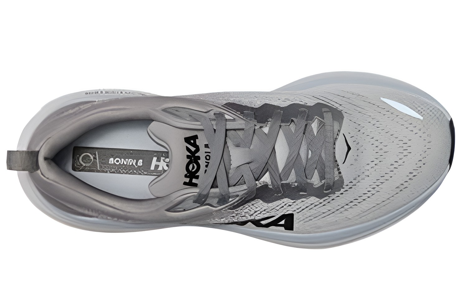 Lookbook HOKA Bondi 8 2E 宽版 '鲨鱼灰' 1127953-SHMS