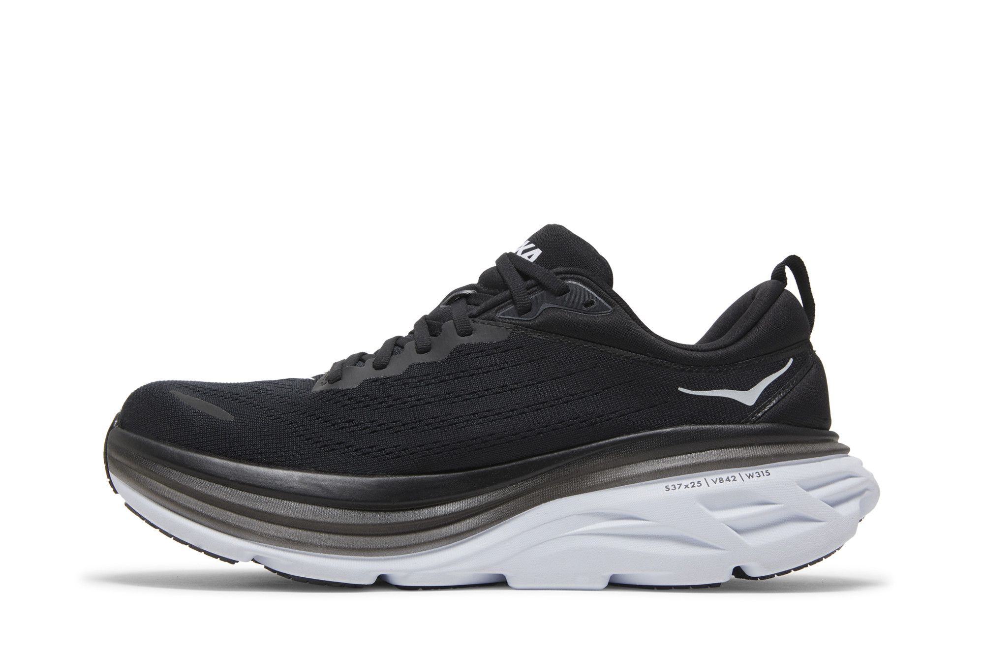 Shop HOKA Bondi 8 'Hitam Putih' 1123202-BWHT