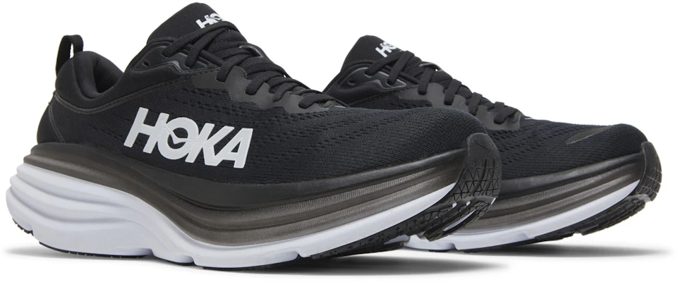 HOKA Bondi 8 'Hitam Putih' 1123202-BWHT 1