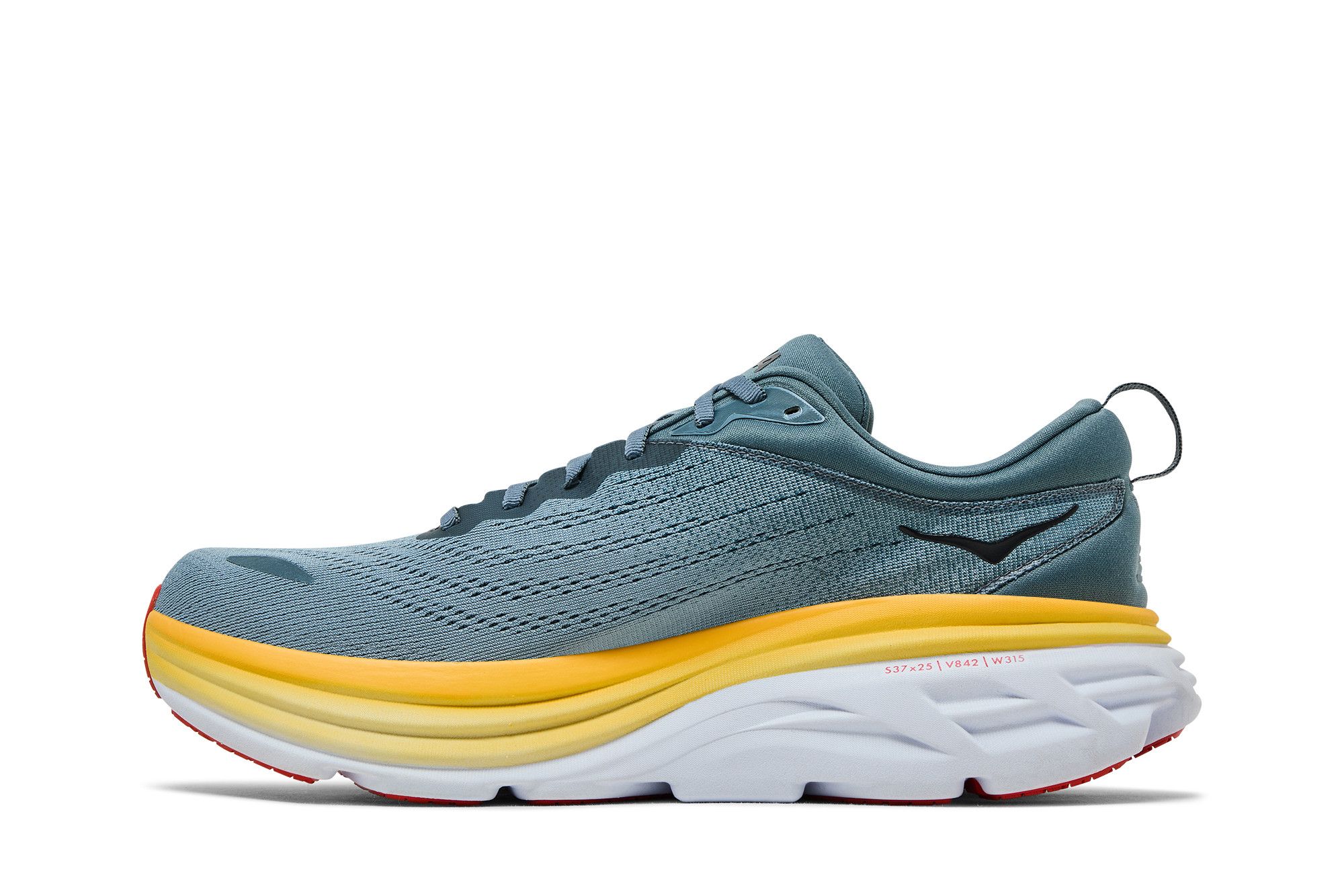 Shop HOKA ONE ONE Bondi 8 緩震長距離公路輕便低幫跑步鞋 男款 山泉藍灰