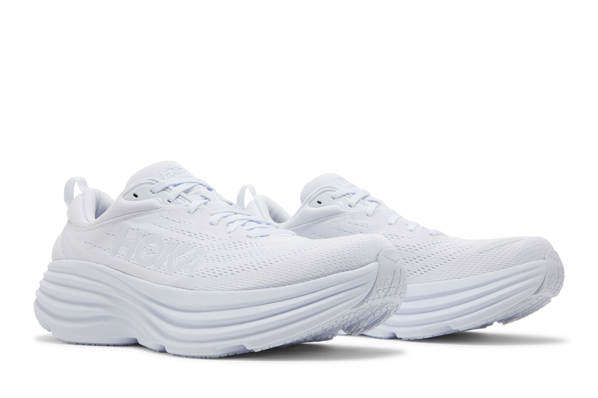 Cheap HOKA Bondi 8 'Triple White' Sepatu Lari Putih Triple 1123202-WWH