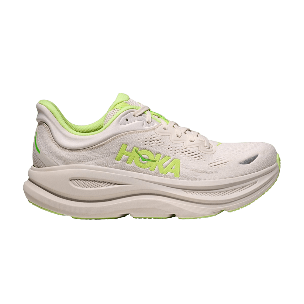 HOKA Bondi 9 2E Wide 'Grout Neon Yuzu' 1162013-GYZ