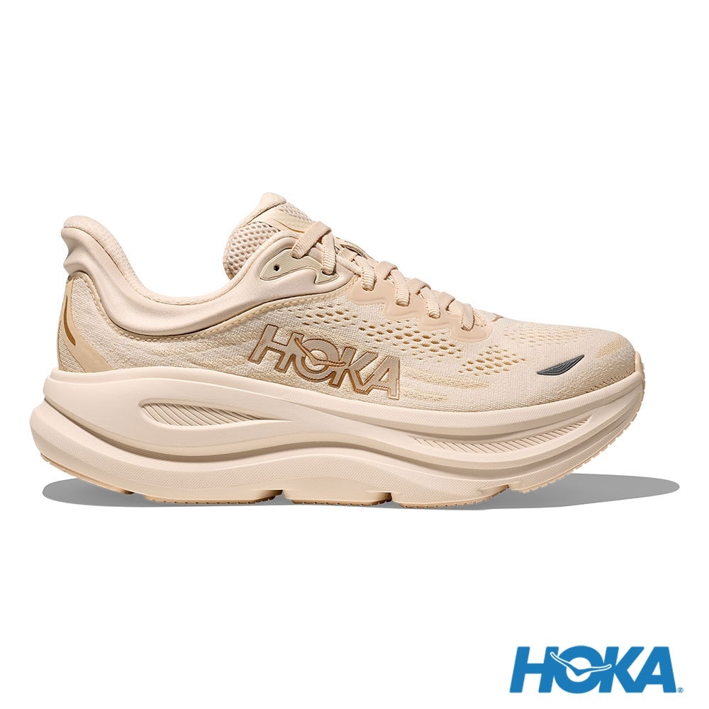 Lookbook HOKA Bondi 9 Wide Zapatillas Running Blanco Vainilla/Abedul. HO1162014VCH