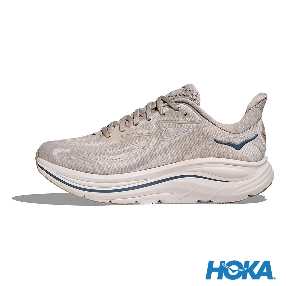 Shop HOKA Clifton 10 跑鞋 米灰/石灰 HO1162030PTYG