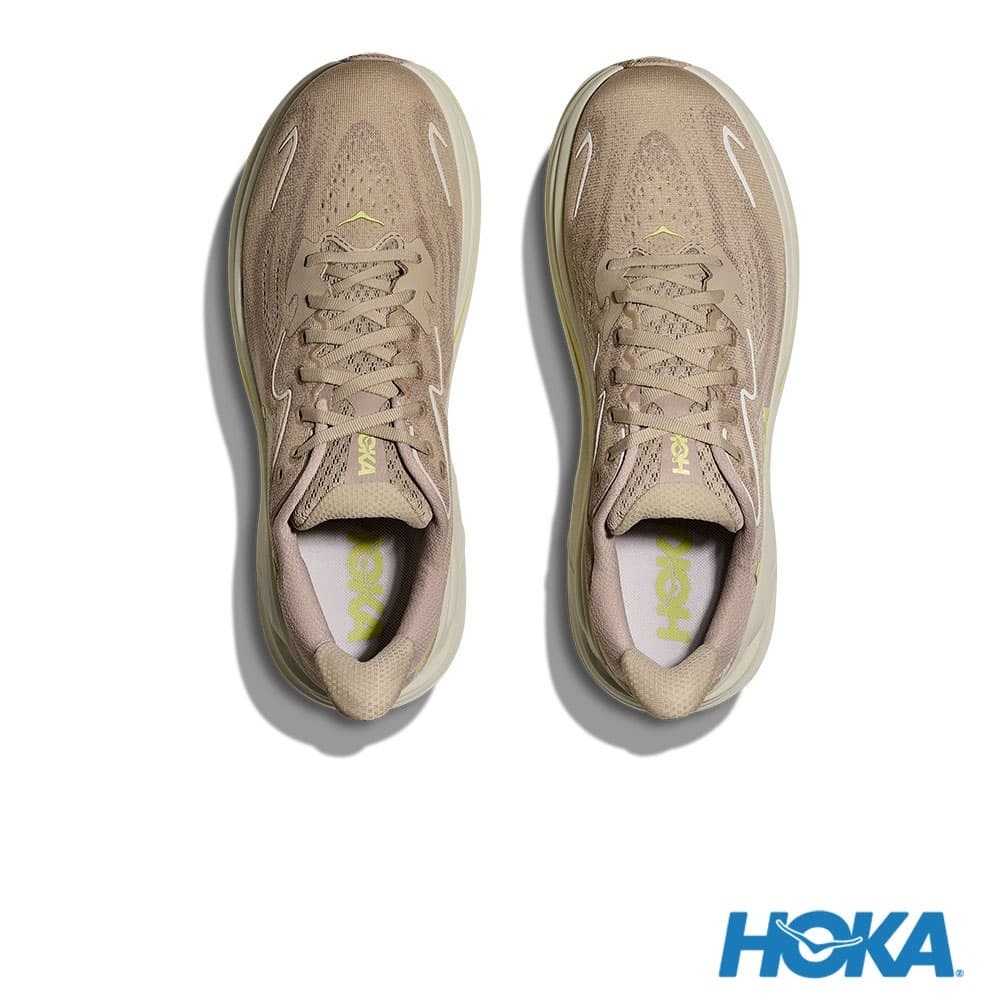Cheap HOKA Clifton 10 Kasut Lari Linen/Rock Gray HO1162030RNN