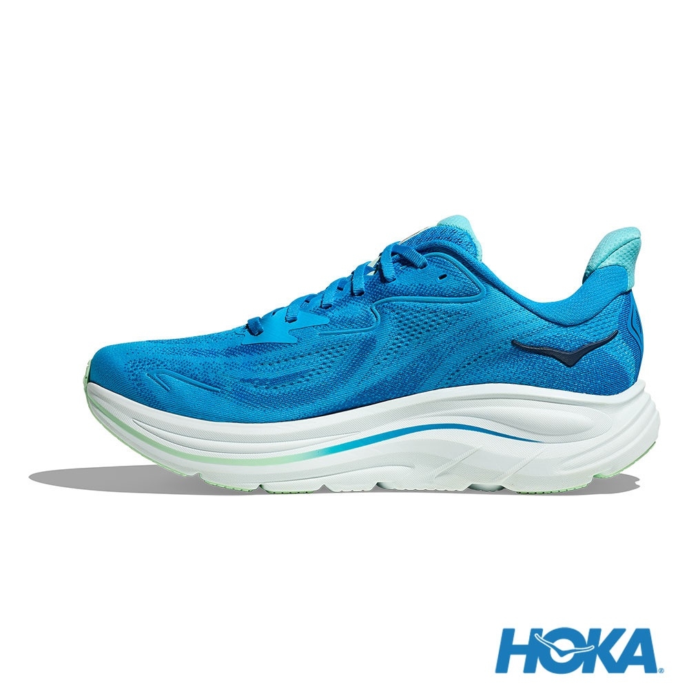Shop HOKA Clifton 10 Wide Sepatu Lari Jalan Pria Biru/Biru HO1162032HSK