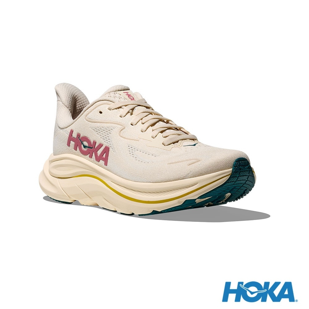 HOKA Clifton 10 Wide  Running Shoes Birch/Blanc de Blanc. HO1162050BHLB
