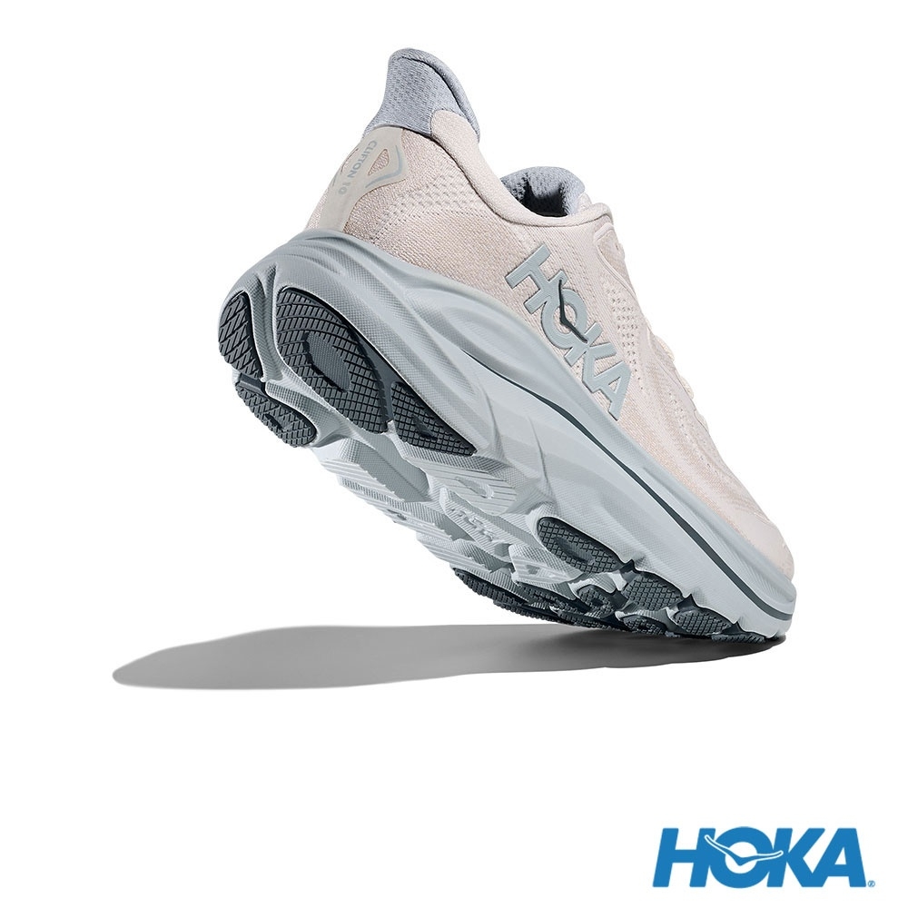 Details for HOKA Clifton 10 Wide Sepatu Lari Mist Gray/Mineral Blue HO1162050GRTM