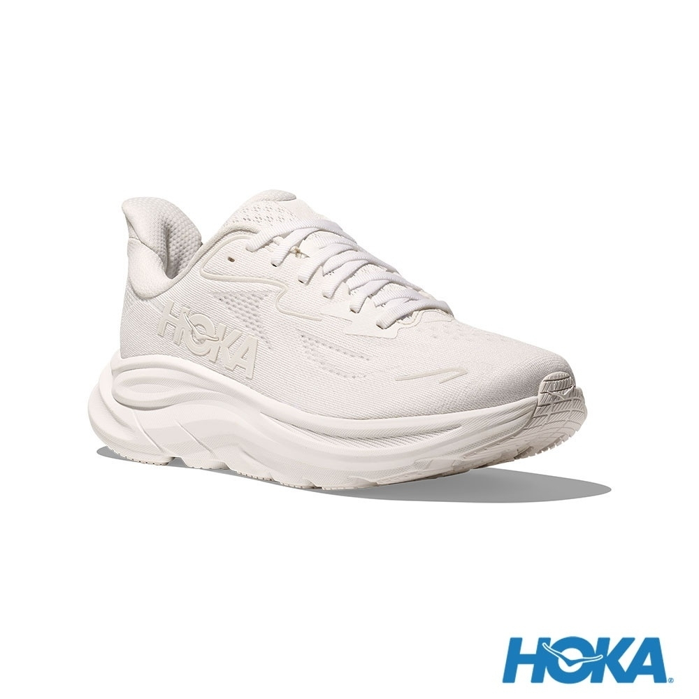 HOKA Clifton 10 Wide  Running Shoes White/White. HO1162032WWH