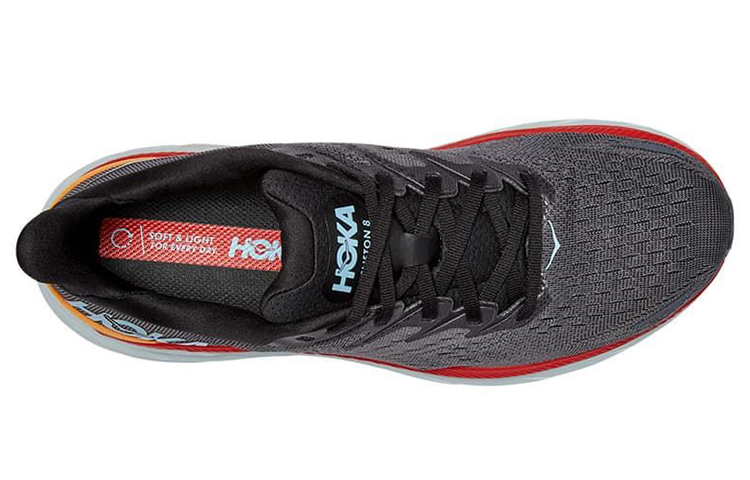 Lookbook HOKA Clifton 8 2E Wide 'Anthracite' 1121374-ACTL
