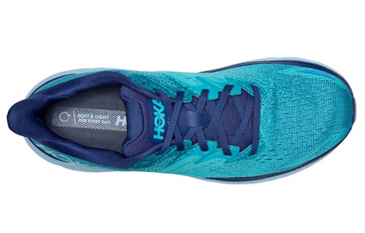 Lookbook HOKA Clifton 8 2E Wide 'Bellwether Blue' Sneaker Pria 1121374-BBSB