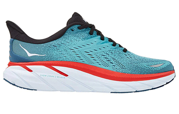 Order HOKA Clifton 8 2E Wide 'Real Teal Aquarelle' Pria Sepatu Olahraga 1121374-RTAR