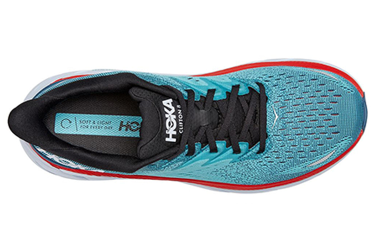 Lookbook HOKA Clifton 8 2E Wide 'Real Teal Aquarelle' 1121374-RTAR