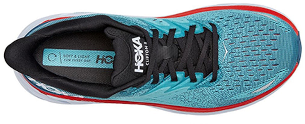 HOKA Clifton 8 2E Lebar 'Real Teal Aquarelle' 1121374-RTAR Lookbook HOKA Clifton 8 2E Lebar 'Real Teal Aquarelle' 1121374-RTAR