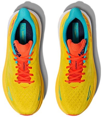 HOKA ONE ONE Clifton 9 运动耐磨透氣低幫跑步鞋 男款 黃色 Details for HOKA ONE ONE Clifton 9 运动耐磨透氣低幫跑步鞋 男款 黃色