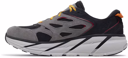 Lookbook HOKA ONE ONE Clifton L 麂皮 低筒 跑步鞋 男女皆宜 黑灰