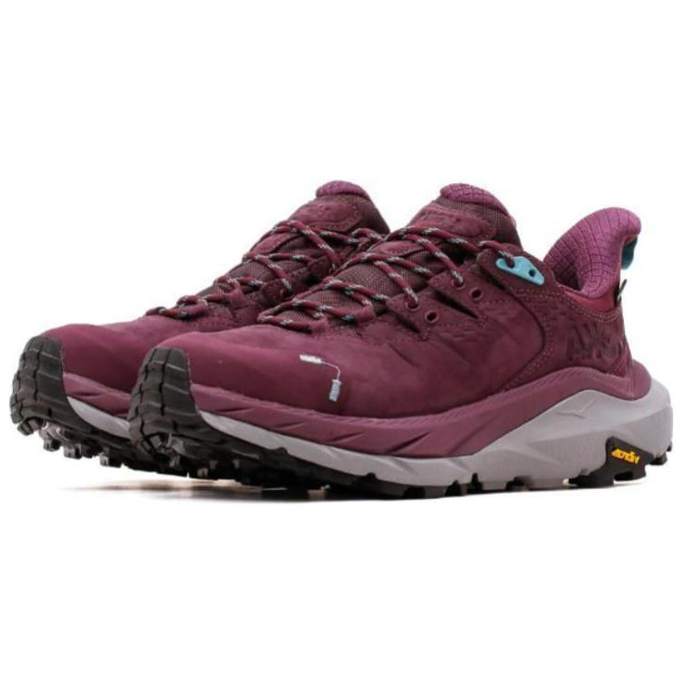 Lookbook HOKA Kaha 2 Low GORE-TEX 'Grape Wine' Lelaki/Kasut Mendaki. 1123191-GWCS