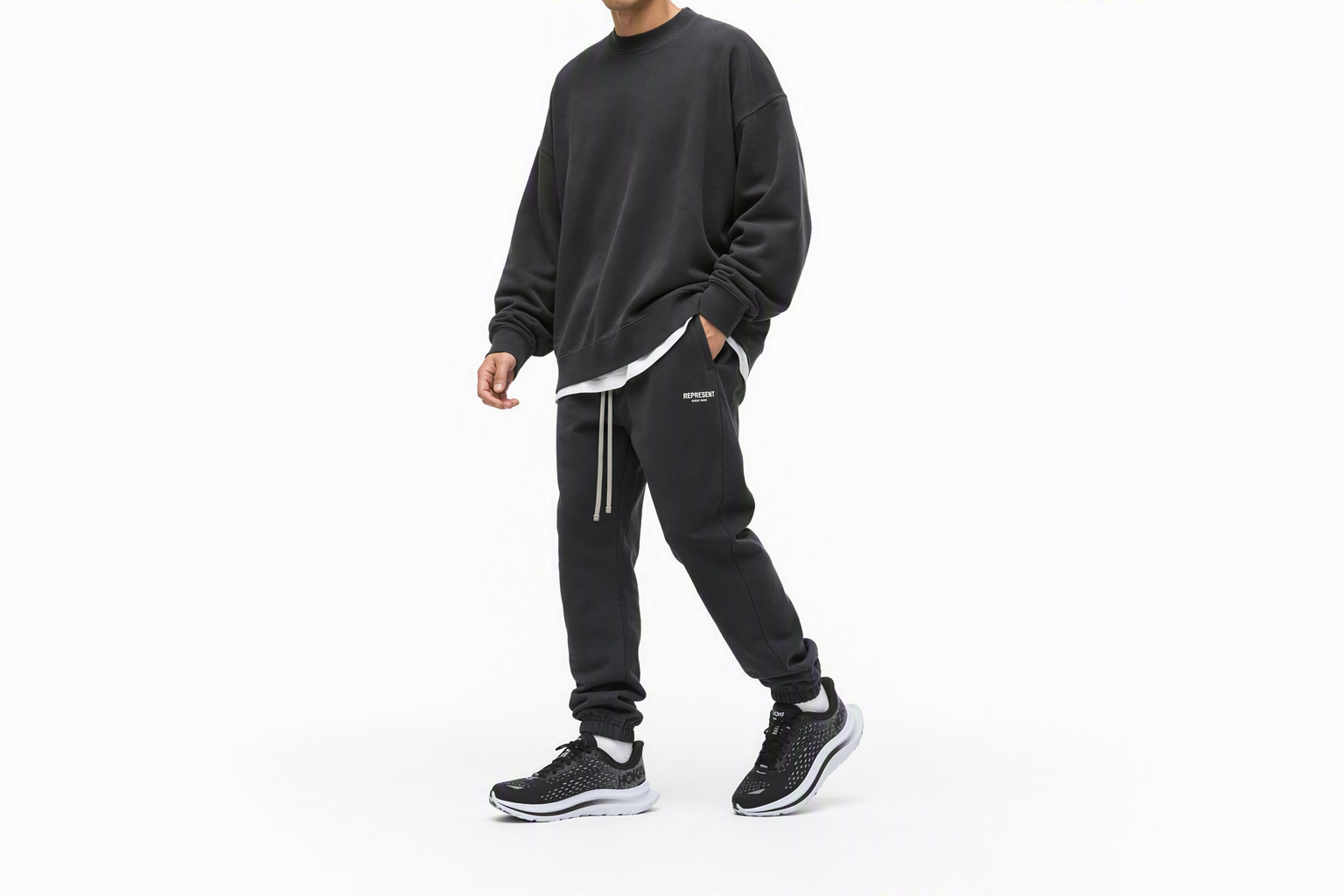 Order HOKA Kawana 'Black White' 1123163-BWHT