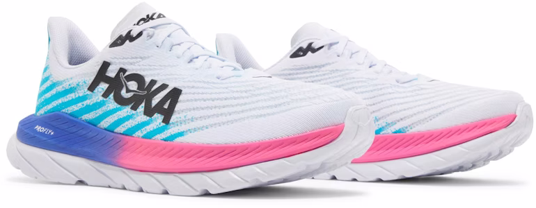 HOKA ONE ONE Mach 5 馬赫5 競速公路 低幫 跑步鞋 男款 白藍 Cheap HOKA ONE ONE Mach 5 馬赫5 競速公路 低幫 跑步鞋 男款 白藍