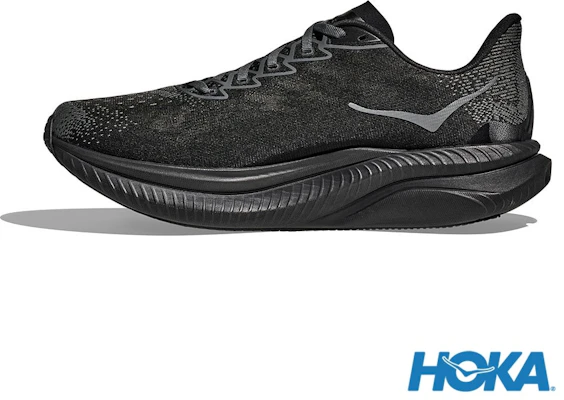 ホカ マッハ 6 ワイド ランニングシューズ ブラック/グレー/ブラック HO1147833BCKT Shop ホカ マッハ 6 ワイド ランニングシューズ ブラック/グレー/ブラック HO1147833BCKT