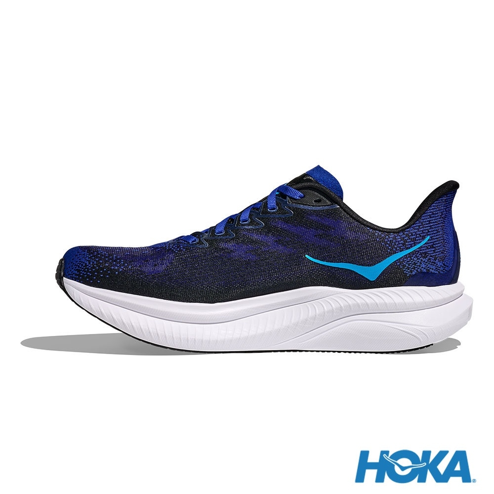 Shop ホカ マッハ 6 ワイド ランニングシューズ ブラック/ミッドナイトネイビー HO1147833BNGH