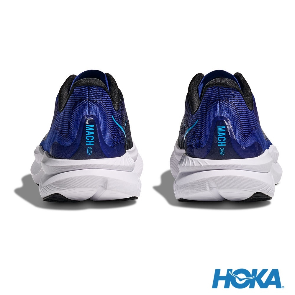 Sizing ホカ マッハ 6 ワイド ランニングシューズ ブラック/ミッドナイトネイビー HO1147833BNGH