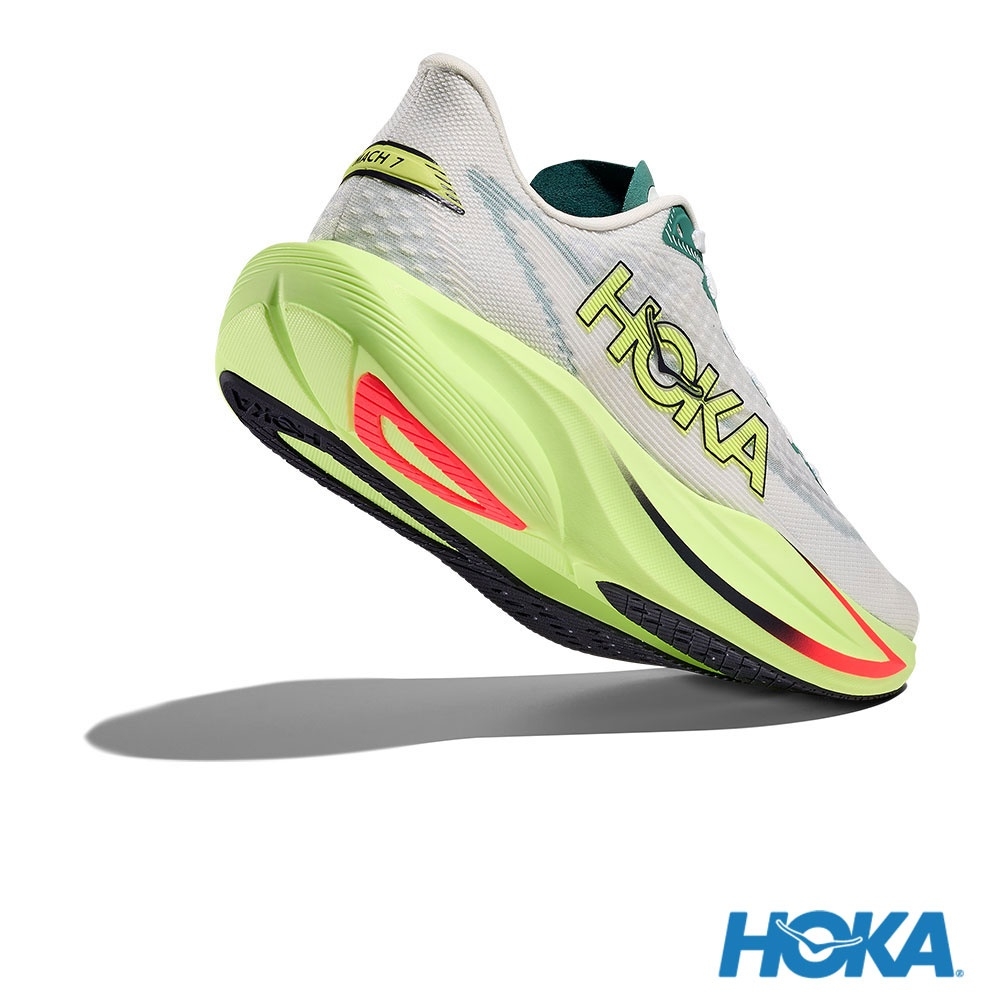 Details for HOKA Mach 7 寬楦跑鞋 霜白/霓虹黃 HO1171905FYZ