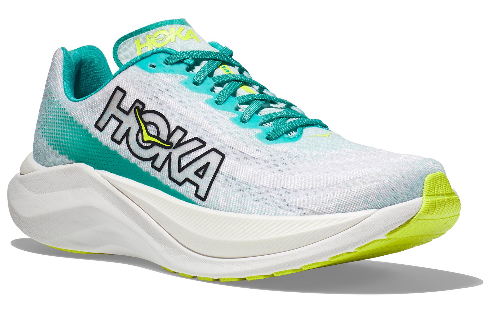 Lookbook HOKA ONE ONE Mach X 耐磨防滑 低帮 跑步鞋 男款 白玻璃藍