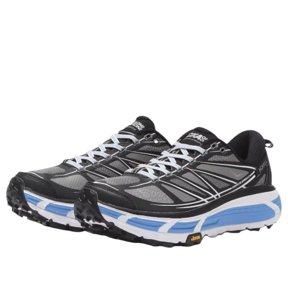 Shop HOKA Mafate Speed 2 '黑白藍' 1126851-BWHT